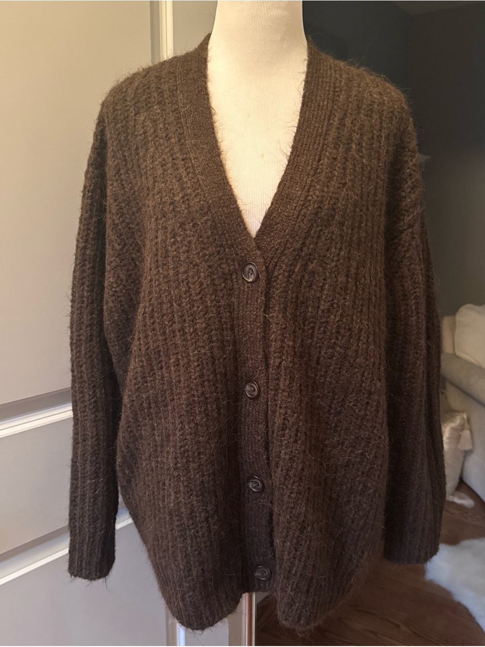 Jenni Kayne Cocoon Alpaca Blend Oversized Cardigan Sweater XS